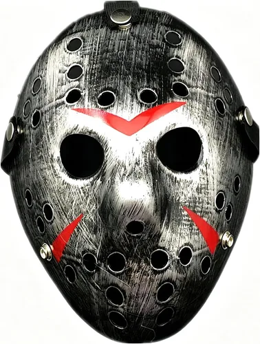 Vista 8 de COSTOYFUN Máscara para disfraz de Halloween, máscara de terror, máscara de disfraz de cosplay, máscara de fiesta de máscaras Negro