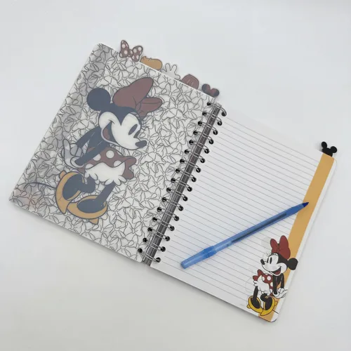 Vista 6 de Cuaderno de Disney de Minnie y Mickey Mouse, encuadernado en espiral, 144 páginas a rayas, 20 x 18 cm, Rojo Mickey and Minnie Mouse School