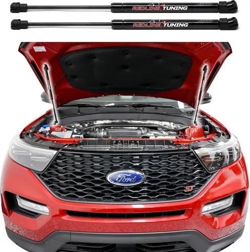 Vista 6 de Redline Tuning 21-11036-02 - Puntales de capó QuickLIFT Plus compatibles con Ford Explorer 2020+ (todos los componentes negros) Compatible