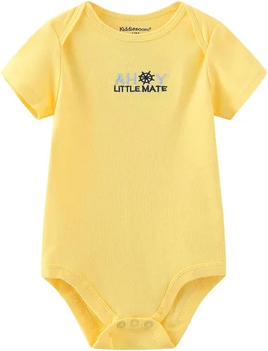 Vista 22 de Kiddiezoom Body unisex de manga corta para bebé, paquete de 5