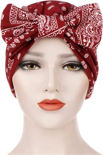 Vista 3 de Qhome - Gorra de lujo para mujer, diseño de lazo