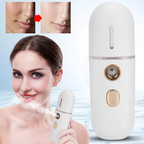 Vista 2 de Rociador facial de niebla, mini vaporizador facial portátil, hidratante para exteriores para mujeres y niñas en interiores