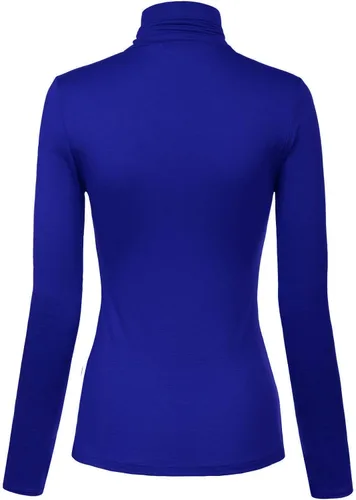 Vista 12 de MixMatchy Camisetas de manga larga delgadas y ligeras para mujer, cuello alto, capa base, camisetas activas