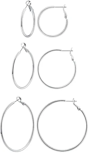 Vista 19 de Gacimy Aretes de aro de oro para mujer, aros finos chapados en oro de 14 Negro