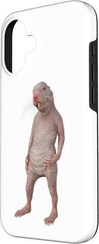 Vista 2 de Carcasa para iPhone 16 Live Weird Funny Naked Mole Rat Strange Animal Case