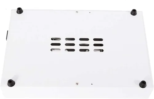 Vista 4 de Máquina de temple eléctrica para derretir chocolate caliente, doble capacidad de 4.4 libras (olla doble blanca)