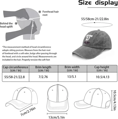 Vista 3 de ruio Halloween Hats for Men Baseball Cap Dad Hats for Women Pretendpdd Im A Bbat Baseball Hats for Men