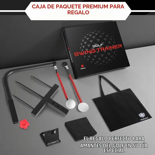 Vista 6 de Entrenador de Swing de Golf - Ayuda de Entrenamiento de Swing de Golf de Hierro Duradera - Accesorios de Golf para Niños y Jóvenes con Bola