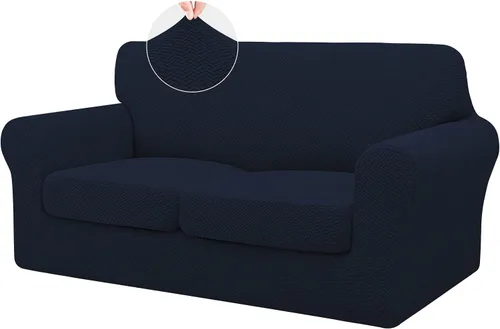 Vista 9 de ISSUNTEX 2 Piezas Fundas para Silla y Sofá de Alta Elasticidad Gruesas, Funda Suave para Sofá de 1 Cojín Separado, Tela Jacquard Funda Elástica