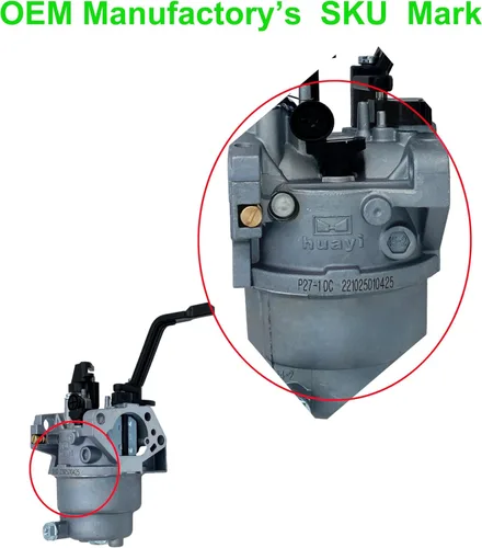 Vista 4 de YAMAKATO Carburador generador para Huayi P27-1C Generac GP5500 GP7500E GP8000E RS5500 GP6500 GP6500E... Reemplazar 0J58620157