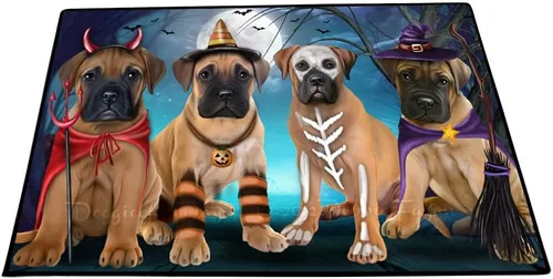 Vista 22 de Doggie of the Day Bullmastiff Dogs Floor Mat - 4th of July Independence Day - Best Dog Doormat - Protector Decor - Unique Portrait Art - Premium