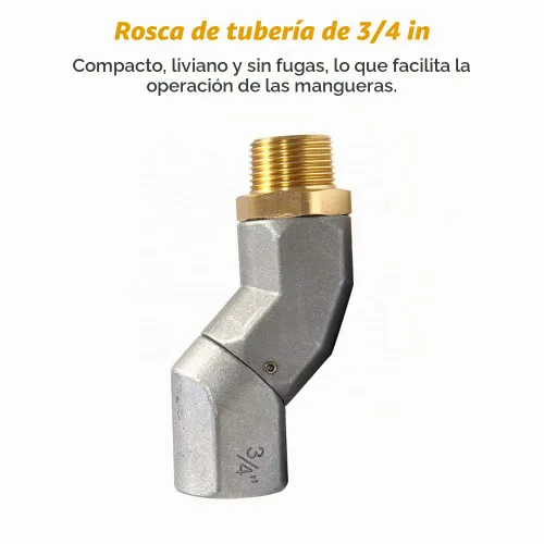 Vista 2 de Giratorio de combustible de 3/4 pulgadas, manguera giratoria de combustible con conector NPT de 3/4 pulgadas con conector giratorio de avión