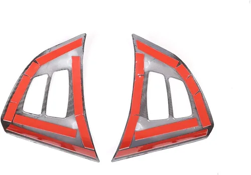 Vista 3 de YIWANG Fibra de carbono estilo ABS coche interior volante botón marco ajuste para BMW X5 X6 E70 E71 2008-2013 Auto Accesorios