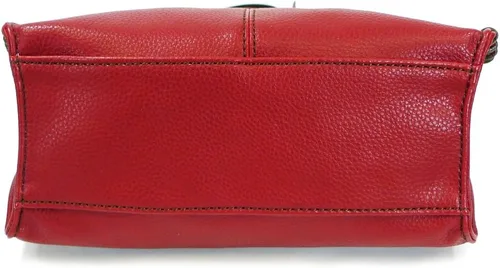 Vista 6 de CHALA Encantador bolso de hombro cruzado con solapa con cremallera superior y llavero - Borgoña (Metal Fox), Borgoña_ Metal Fox