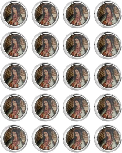 Vista 5 de COTTVOTT 20 cuentas espaciadoras de Nuestra Señora de Guadalupe de San Judas para bricolaje, rosario, collar, pulsera, joyería, abalorios, parte
