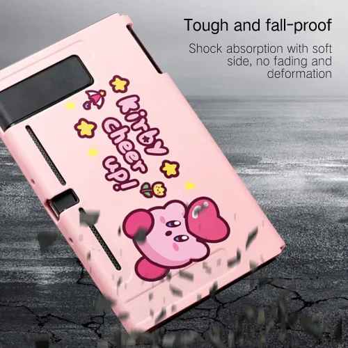 Vista 4 de PERFECTSIGHT Cute Protective Case for Nintendo Switch Kawaii Soft TPU Slim Cover Cartoon Hard Shell Dockable Case for NS Console and Joy-Con