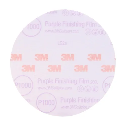 Vista 10 de Disco de película para acabado púrpura antipolvo, modelo P1 3769 de 6 pulgadas, de 3M, P600, 3