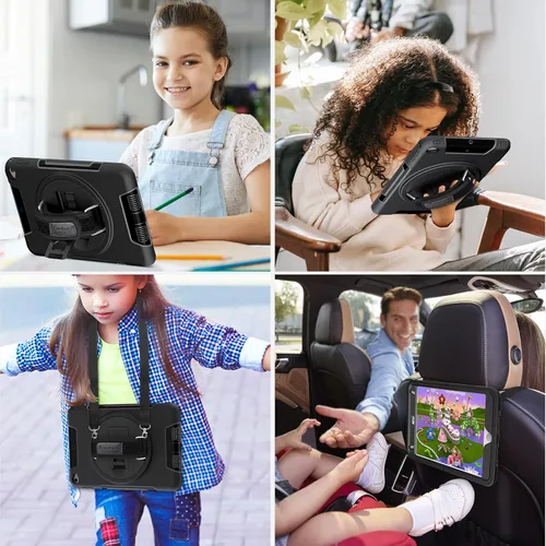 Vista 8 de Funda para iPad mini 5/4 de 7.9 pulgadas: Funda de TPU para iPad mini 5ª/4ª generación 7.9 pulgadas 2019/2015 con protector de pantalla, soporte