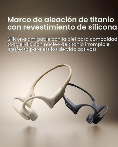 Vista 9 de mojawa Purra Run Auriculares de Conducción Ósea para Deporte, Auriculares de Oreja Abierta con Bluetooth y Micrófono, Resistente al Agua IP67, Bajo