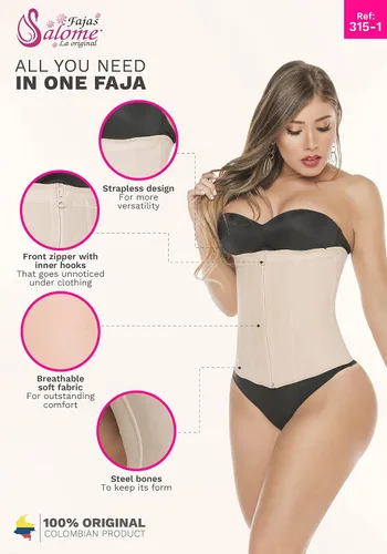 Vista 4 de Salome 0315-1 Colombian Waist Trainer Fajas for Women Cinturillas Colombianas
