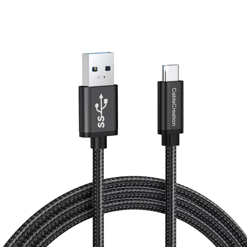Vista 11 de CableCreation Cable USB C a USB A de 1 pie, USB 3.1 USB 3.2 Gen2 10Gbps USB A a C, cable de datos, Android Auto Cord 3A para USB C, SSD externo
