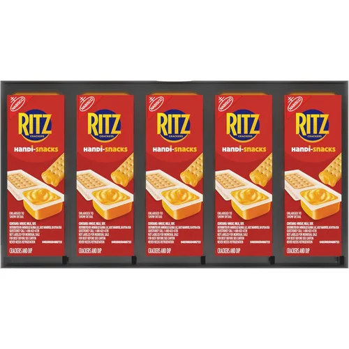 Vista 17 de Handi-Snacks RITZ Crackers 'N Cheesy Dip Paquetes de Aperitivos, Aperitivos Escolares, 20 Paquetes de Aperitivos