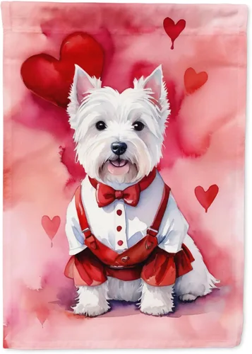 Vista 81 de Caroline's Treasures DAC5252GF Affenpinscher - Bandera de jardín con texto en inglés "My Valentine", bandera decorativa para patio exterior, patio