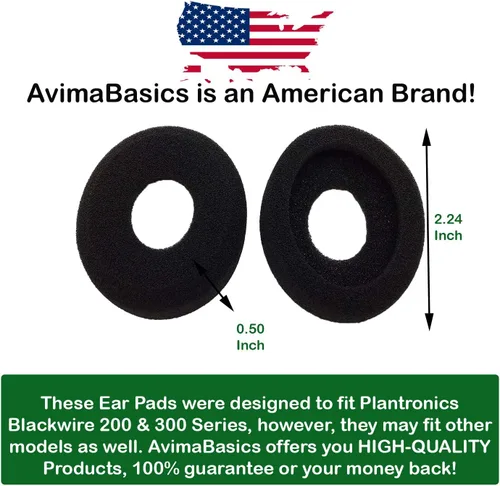 Vista 4 de Almohadillas de repuesto para los oídos 88225-01 Almohadillas de espuma premium compatibles con auriculares de PC Plantronics Blackwire C210