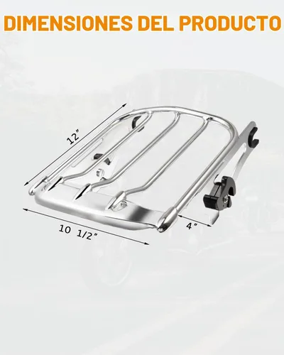 Vista 2 de PBYMT Soporte desmontable para equipaje de dos pisos con ala de aire compatible para Harley Touring Street Glide Road King Electra Glide 2009-2024