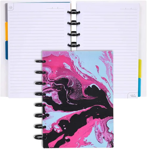 Vista 89 de Talia - Cuadernos de notas con tapas, planificador, personalizables, (Rosa de los 90, Junior (5.5 pulgadas x 8.5 pulgadas))