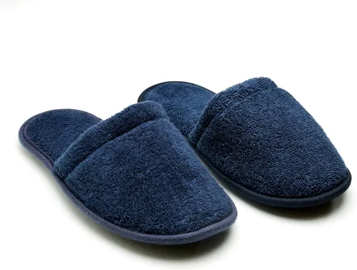 Vista 7 de Arus Pantuflas de algodón turco para hombre, de felpa de rizo para spa y baño