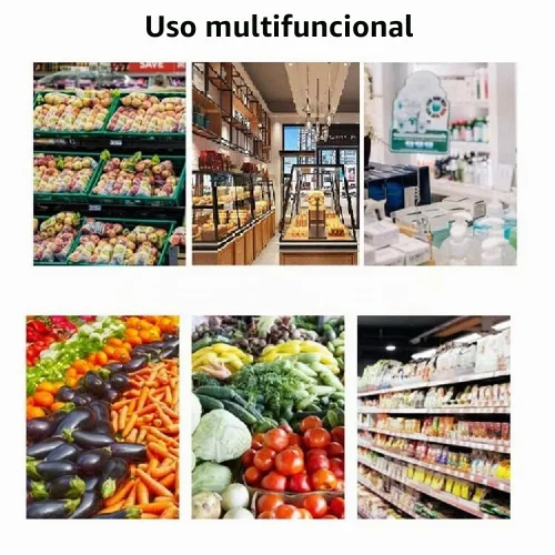 Vista 3 de Bolsas de plástico para camisetas con asas, 18.5 x 11.8 pulgadas, 150 bolsas transparentes para comestibles, bolsas de compras reutilizables