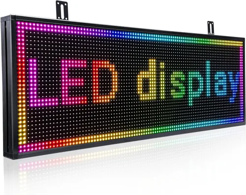 Vista 8 de Letrero LED programable P6 de 40 x 17 pulgadas, tablero de mensajes de desplazamiento WiFi a todo color, 160 x 64 píxeles, pantallas de señalización