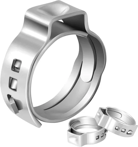 Vista 6 de Paquete de 100 anillos de abrazadera Pex de 1/2 pulgada, acero inoxidable 304 de alta calidad