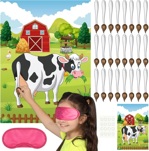 Vista 10 de PLULON Pin The Horn On The Unicorn para juegos de fiesta de cumpleaños infantiles, suministros de fiesta de unicornio, regalos de decoración
