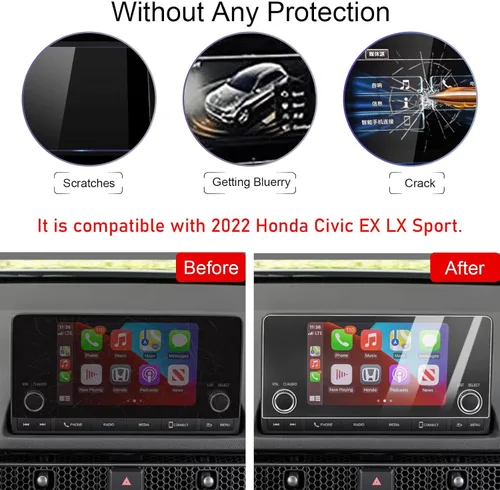 Vista 2 de TTCR-II Protector de pantalla Civic 2022-2025 2026, para Accord CRV HRV Pilot 2023 2024 2025 2026 Protector de pantalla de 7 pulgadas