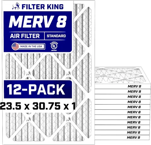 Vista 250 de Filter King Filtro de aire de 5.88 x 12.13 x 1 (MERV 8) (paquete de 12) filtros de horno de CA para control de polvo y alergias, fabricados en EE.