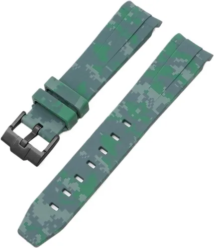 Vista 46 de Correa de camuflaje para Omega Moon Curvo Extremo Pulsera de goma de silicona Hombres Mujeres Sport Watch Band Accesorio 0.787 in