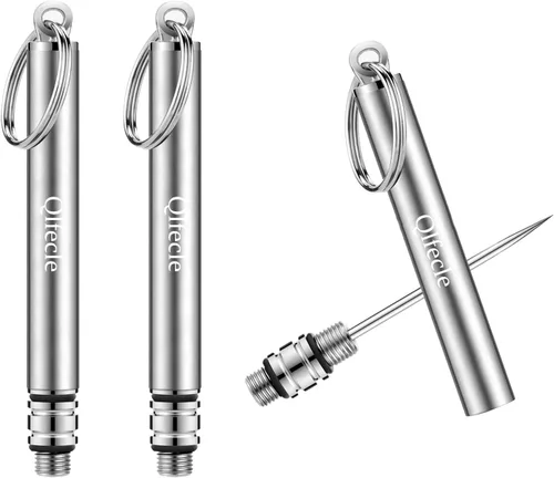 Vista 11 de Mini soporte portátil para palillos de dientes de titanio, 2 piezas de acero inoxidable, soporte para palillos de dientes de metal reutilizable