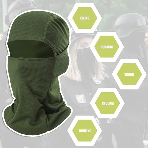 Vista 2 de Pasamontañas con Capucha Ajustable Resistente al Viento con Protección UV
