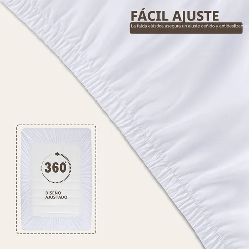 Vista 6 de Almohadillas de colchón premium, gemelo, Blanco