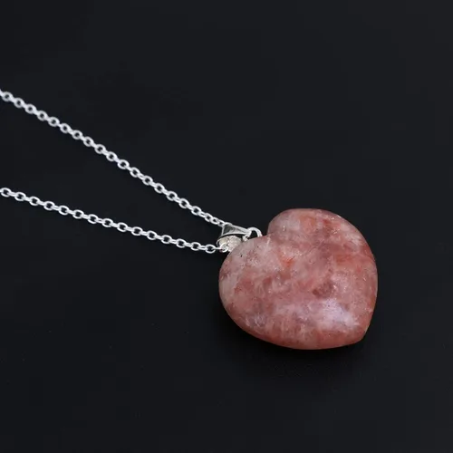 Vista 23 de Gempires Love - Collar con colgante de cristal de corazón para mujer, chapado en plata, cadena ajustable de 18 + 2 pulgadas