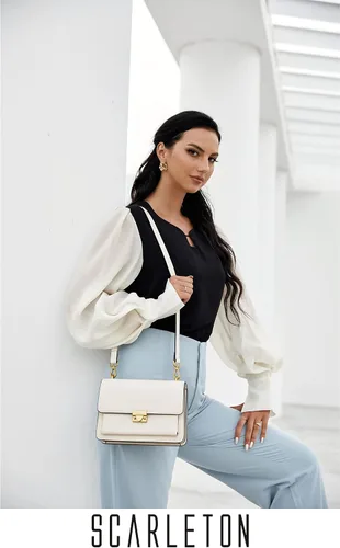 Vista 8 de Scarleton Bolsos cruzados para mujer, monederos para mujer, bolso de hombro ligero, bolso cruzado casual, H2078