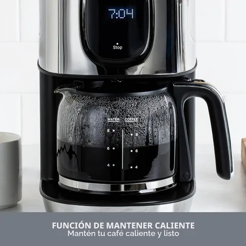 Vista 5 de All-Clad, Majestuo - Cafetera de acero inoxidable, función de mantener el calor, 1000 vatios, temporizador programable, tanque de agua extraíble