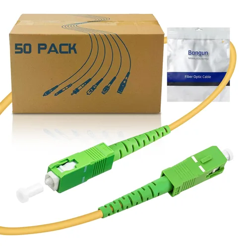 Vista 17 de SC/APC a SC/APC Cable de Fibra Óptica para Internet, Cable de Conexión de Modo Simple Blindado, Cordón de Conexión Óptica de Fibra Óptica - SIMPLEX