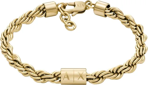 Vista 5 de A X Armani Exchange - Pulsera de cadena de acero inoxidable para hombre