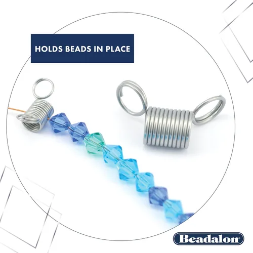 Vista 4 de Beadalon Tapón de cuentas, pequeño, puntas rosadas, 4 piezas