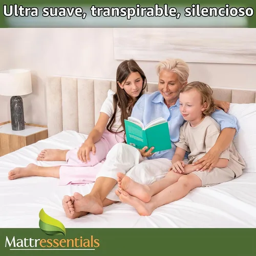 Vista 3 de Protector de colchón individual con cremallera (8 a 10 pulgadas de profundidad), funda de colchón impermeable para chinches de cama, funda