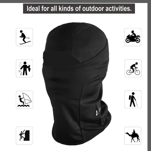 Vista 5 de clothin Pasamontañas, máscara de esquí para hombres y mujeres, máscara de cara completa, capucha táctica, esquí, motociclismo, deportes de invierno