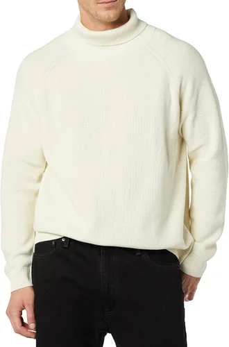 Vista 3 de Tienda Essentials Suéter de cuello alto de punto acanalado 100% algodón para hombre